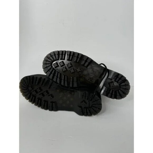 Dr. Martens 1461 Distressed Patent Leather Platform Shoe Black Size 7 - Picture 8 of 9